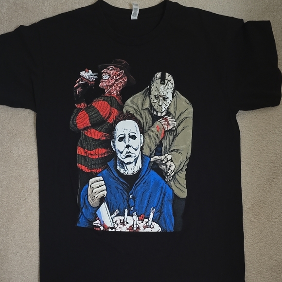 Horror Movie Characters Graphic T-Shirt - Picture 1 of 1